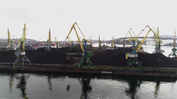 Coal Warehouse in Arctic Seaport