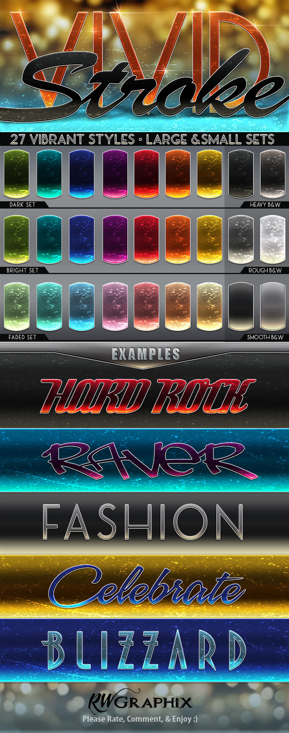 Vivid Stroke - Styles Photoshop