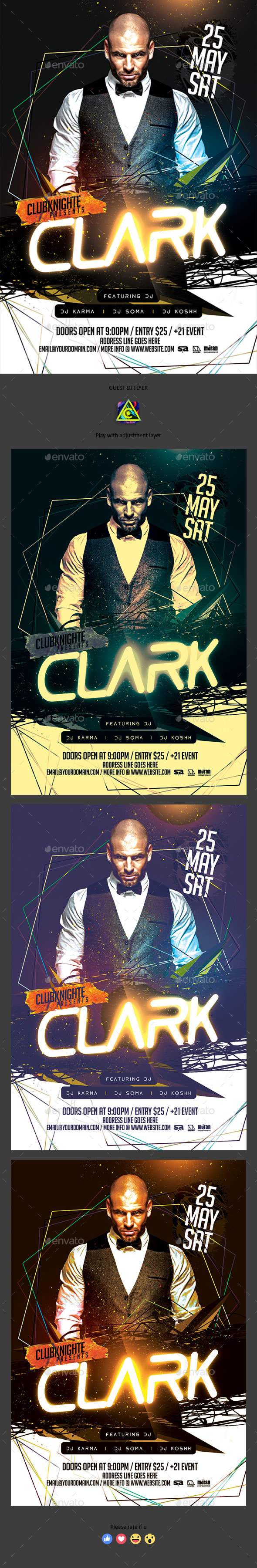 Guest DJ Flyer - Clubs & Parties Events