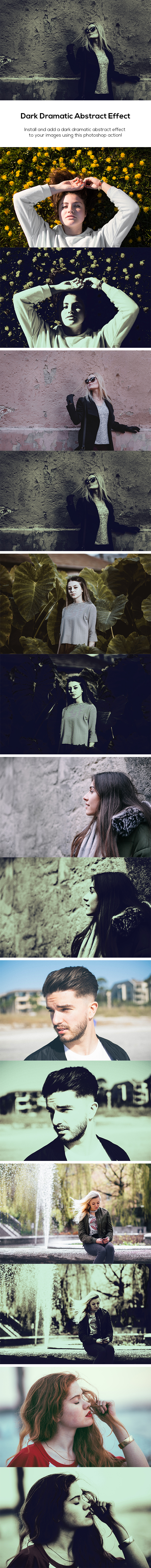 Dark Dramatic Abstract Effect - Photo Effects Actions