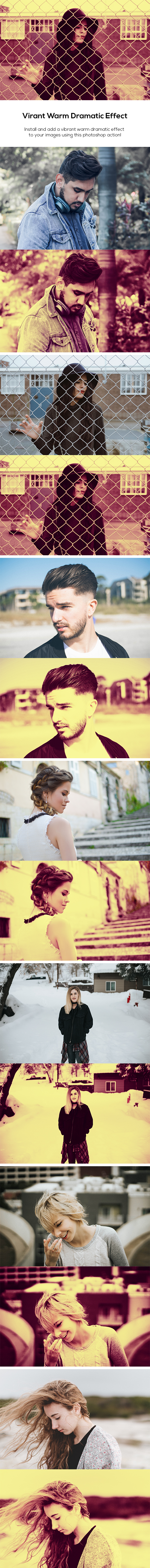 Vibrant Warm Dramatic Effect - Photo Effects Actions