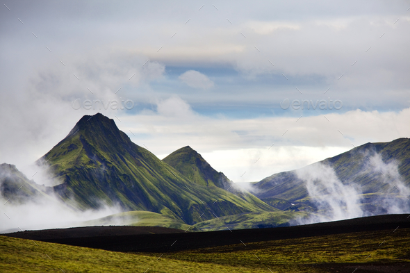 Mountains in Iceland - Stock Photo - Images