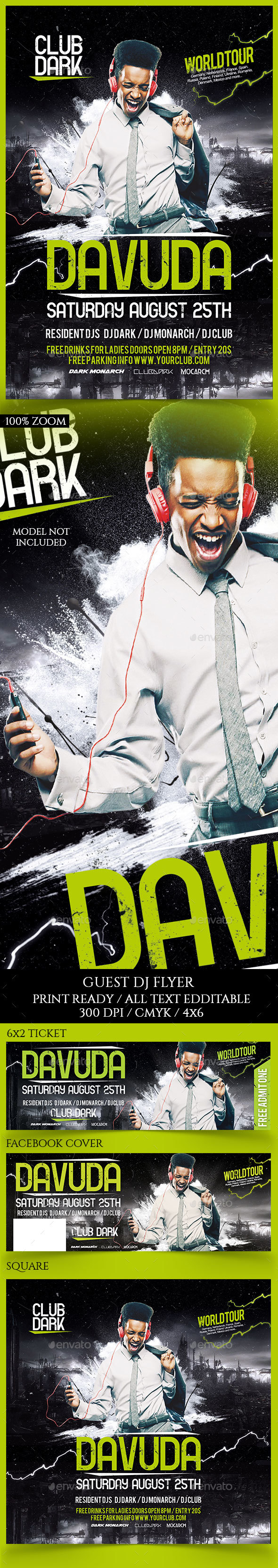 Guest Dj Flyer V2 - Clubs & Parties Events