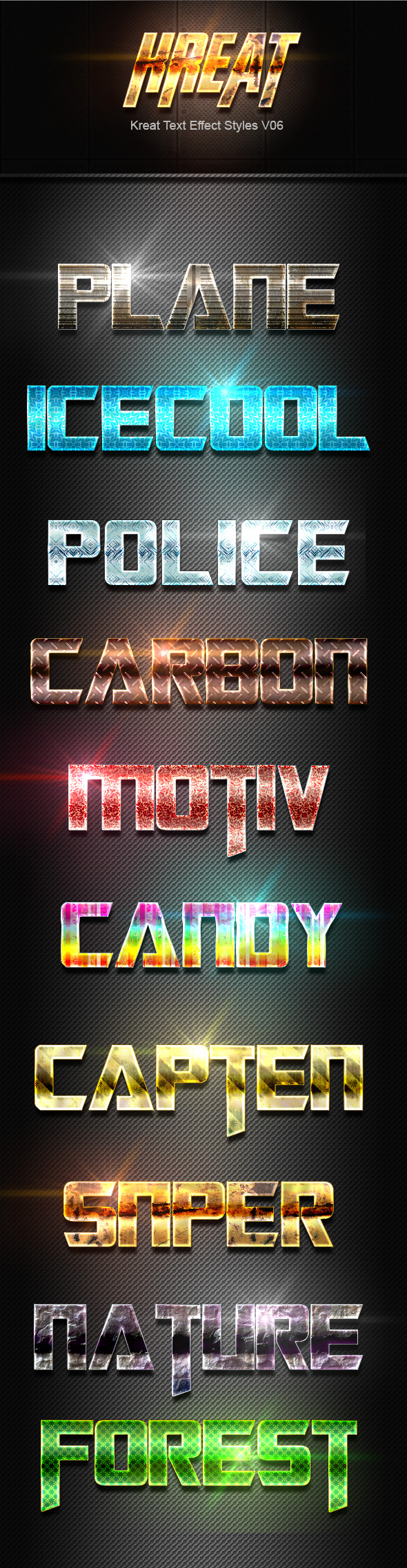 Kreat Text Effect Styles V06 - Text Effects Styles