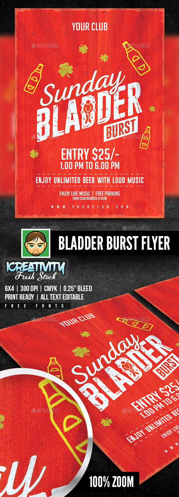 Bladder Burst Flyer - Flyers Print Templates