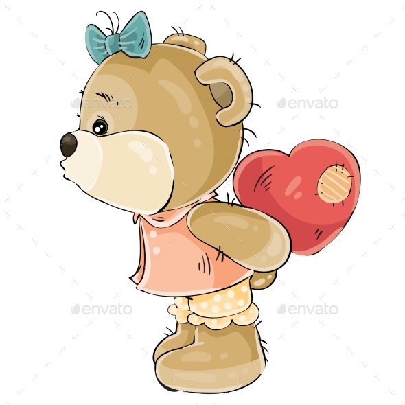 Loving Brown Teddy Bear - Animals Characters