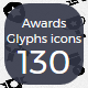 Awards Glyphs icons