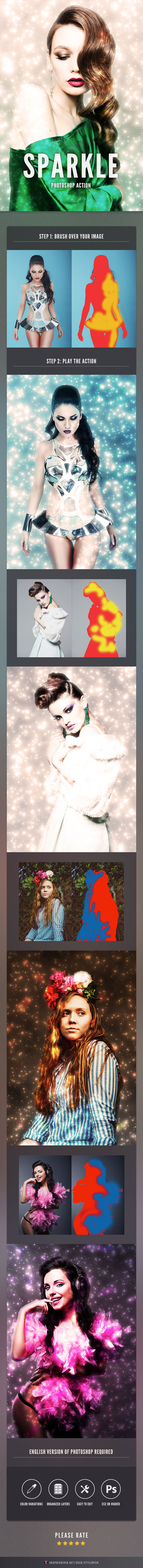 Sparkle Photoshop Action - Photo Effects Actions