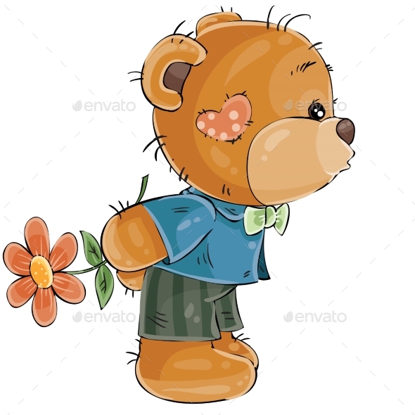 Loving Brown Teddy Bear - Animals Characters