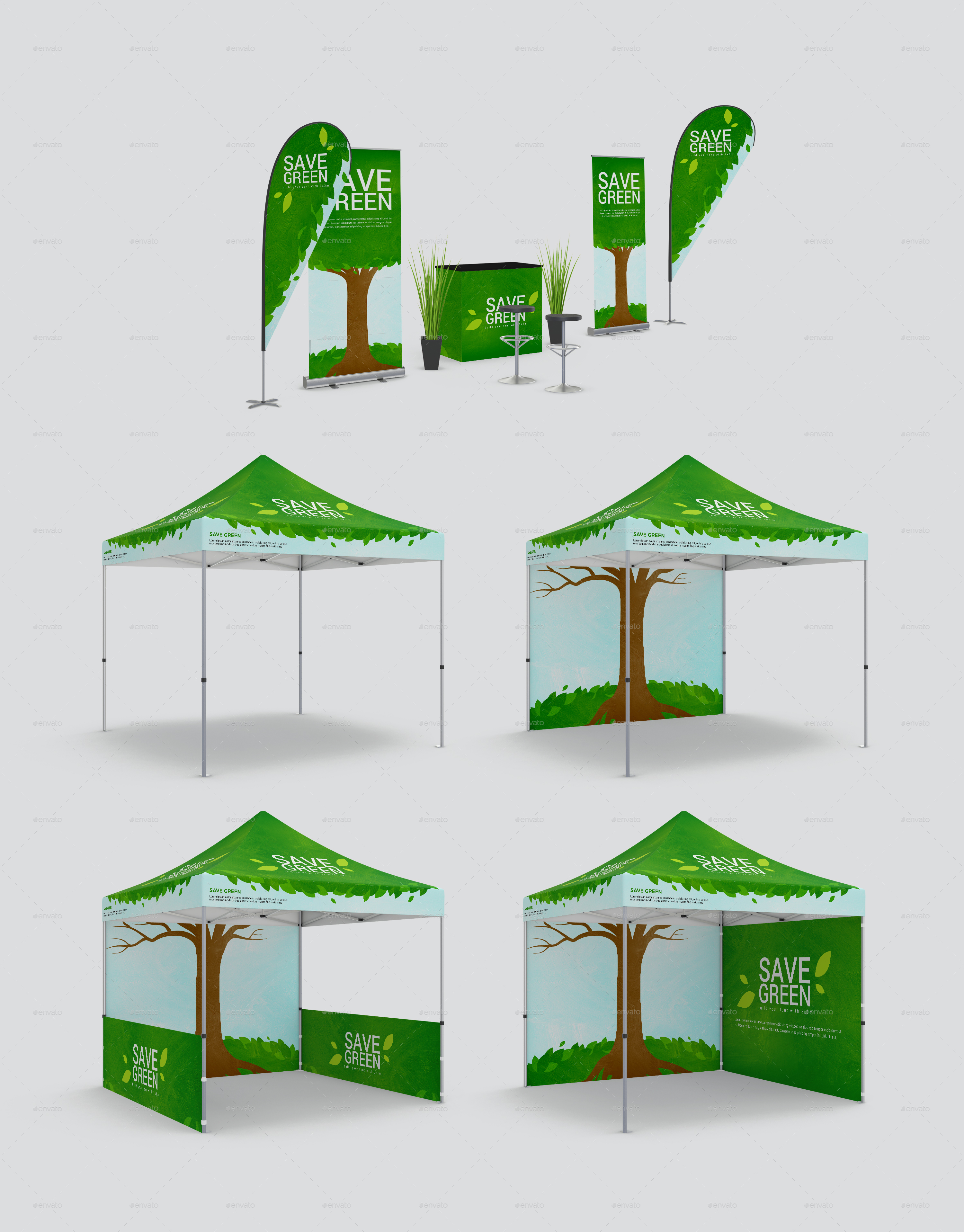 Tent Gazebo / Event Stand Canopy Mockup / Trade Show ...