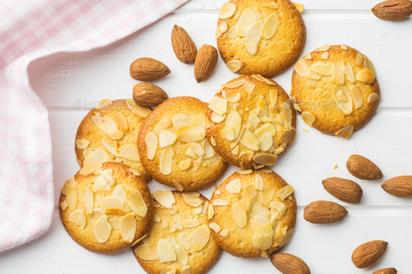 Sweet almond cookies. - Stock Photo - Images