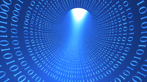 Blue Internet Connection Tunnel Representation of High Speed Internet Data Transfer alt