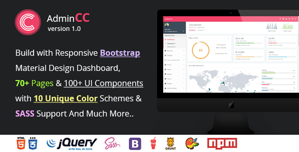 AdminCC - Bootstrap Material Design Premium Admin Dashboard - Admin Templates Site Templates