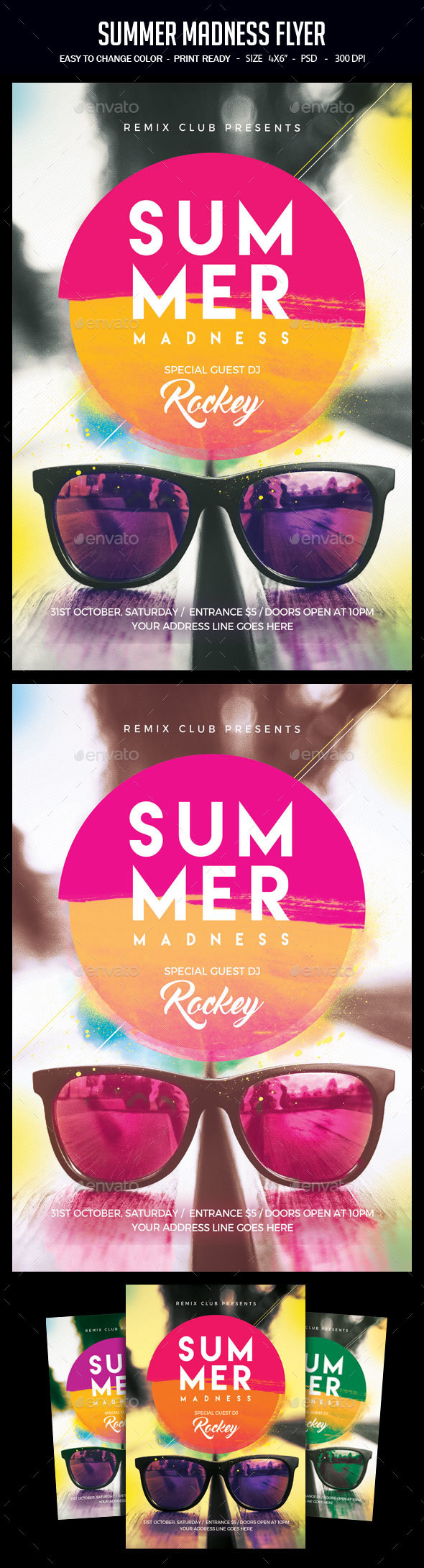 Summer Madness Flyer - Clubs & Parties Events