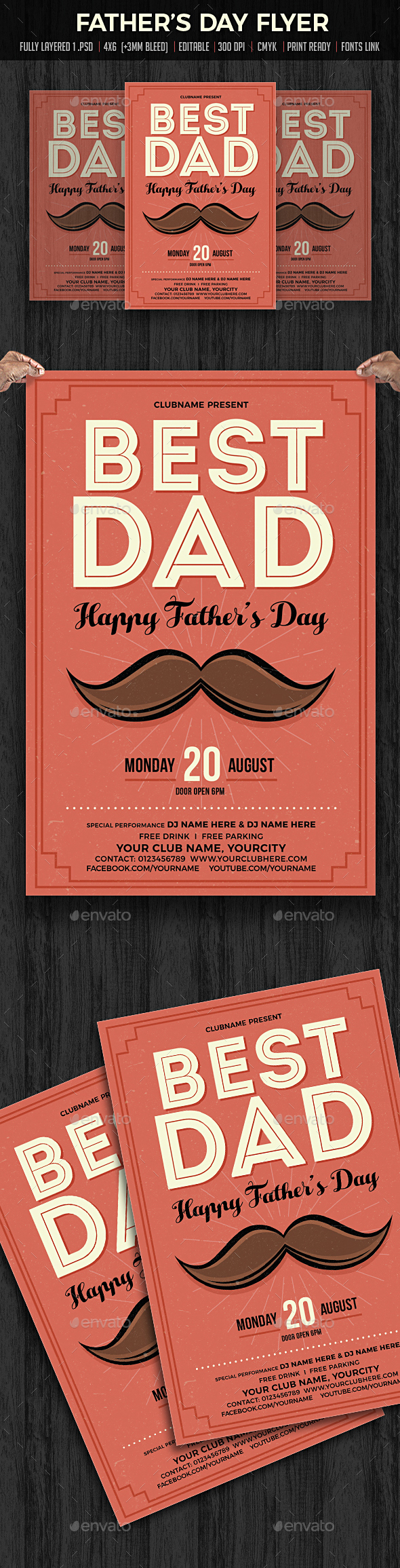 Fathers Day Flyer - Clubs & Parties Events