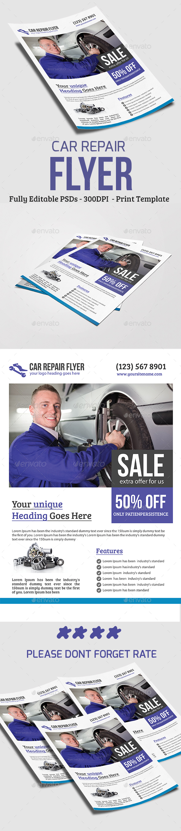 Car Repair Flyer - Flyers Print Templates