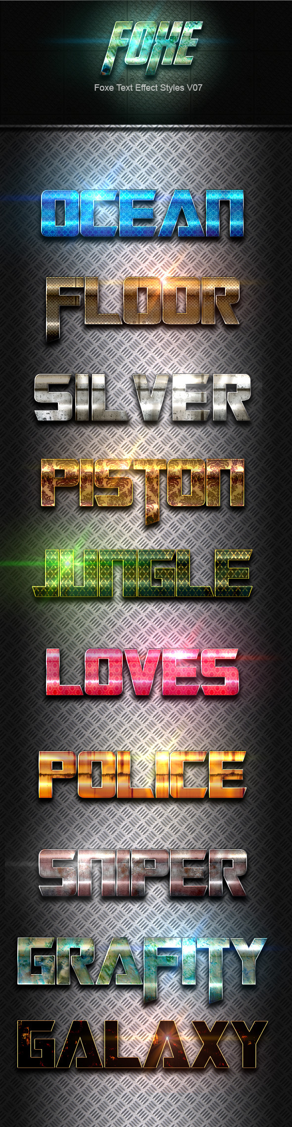 Foxe Text Effect Styles V07 - Text Effects Styles
