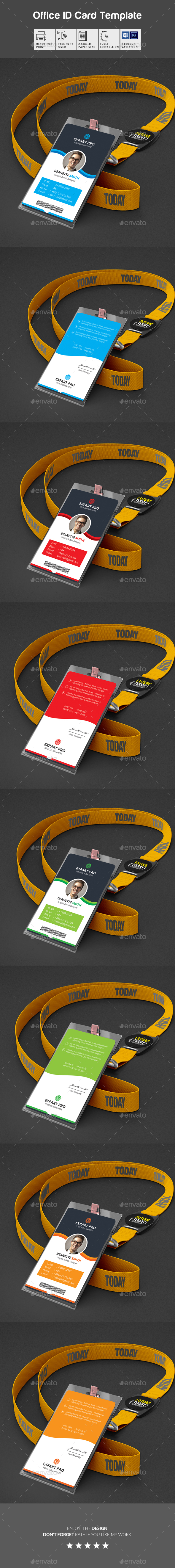 Office ID Card - Miscellaneous Print Templates