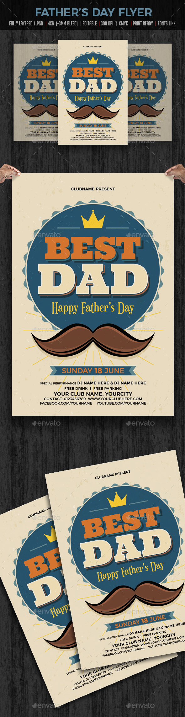 Fathers Day Flyer - Flyers Print Templates