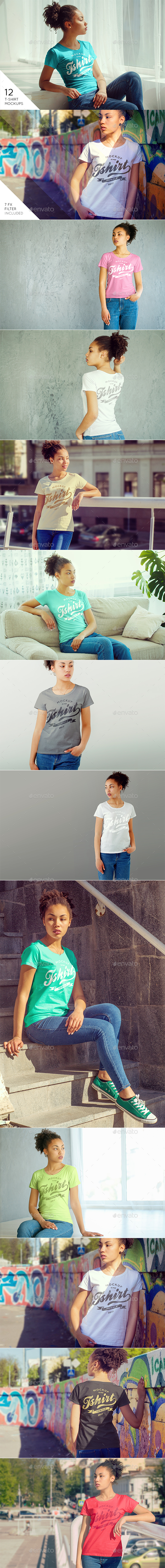 Female T-Shirt Mock-Up v2 - T-shirts Apparel