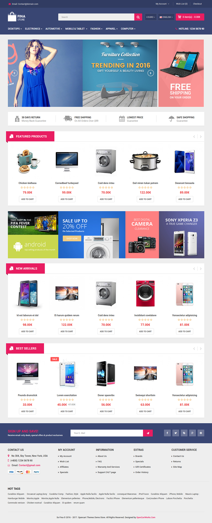 Fina - Responsive Multipurpose OpenCart 2.3 Theme by opencartworks