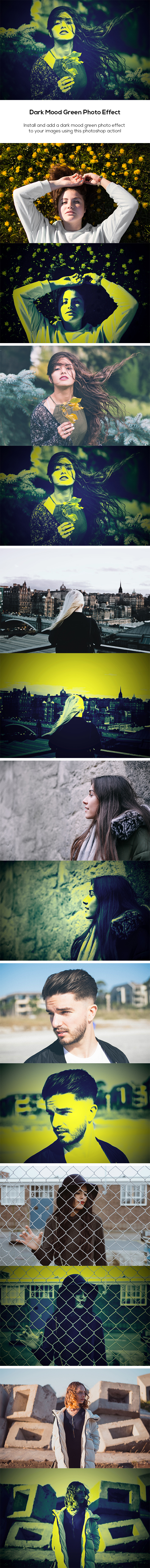 Dark Mood Green Photo Effect - Photo Effects Actions