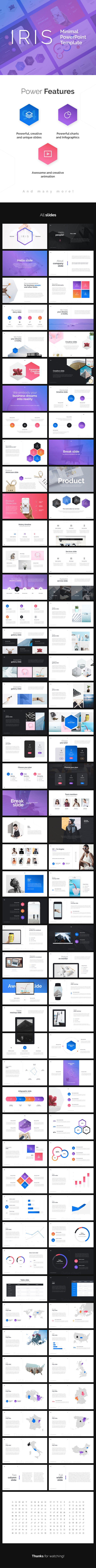 IRIS Minimal PowerPoint Presentation - Business PowerPoint Templates