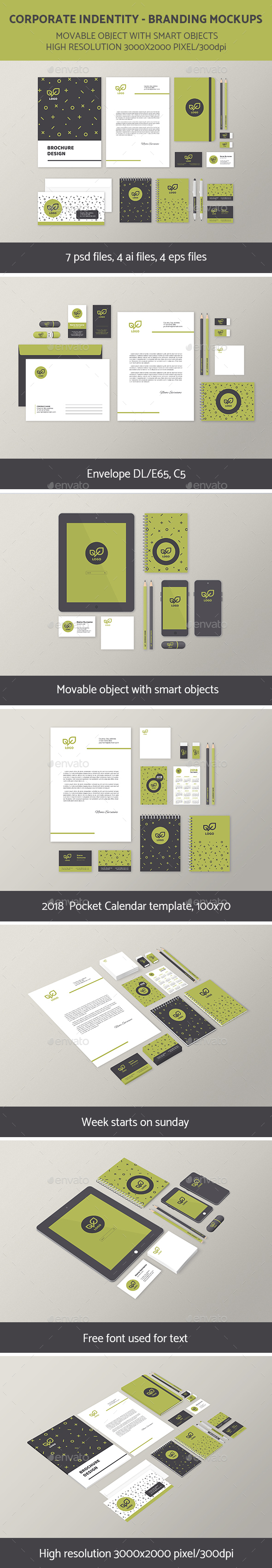 Branding Identity Mock-Up Set 4 - Stationery Print
