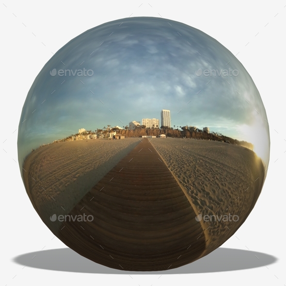 Sunset Beach Boardwalk HDRI by Lucky_Fingers | 3DOcean
