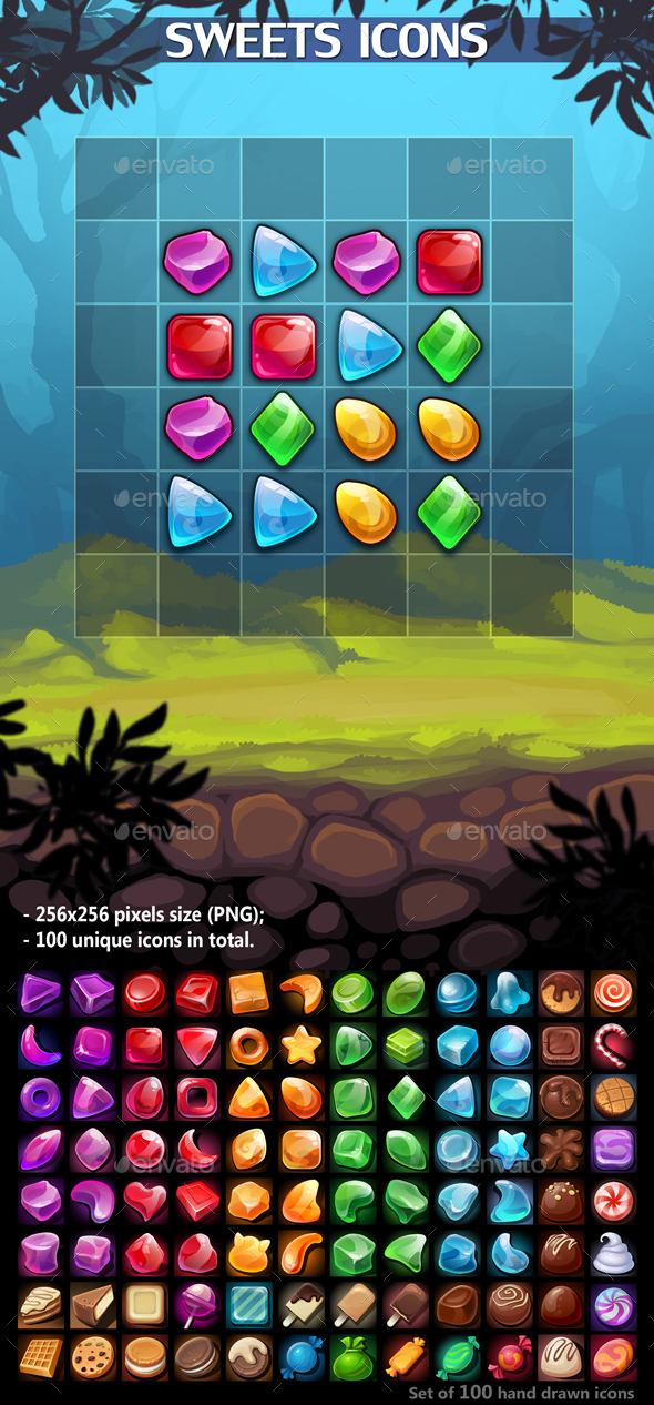 Sweets Icons - Miscellaneous Game Assets