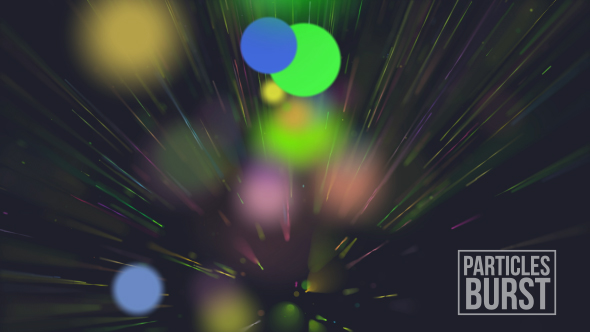 Colorful Particles Burst Overlay And Background