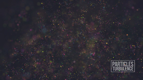 Colorful Particles Turbulence Overlay And Background Loop