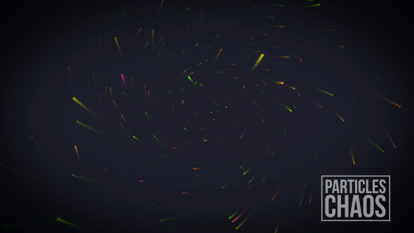 Colorful Particles Chaos Overlay And Background Loop