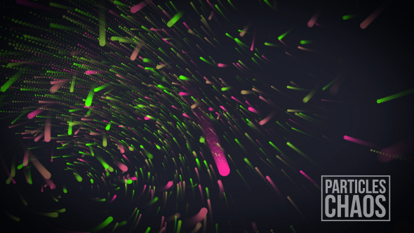 Colorful Particles Chaos Overlay And Background Loop V2