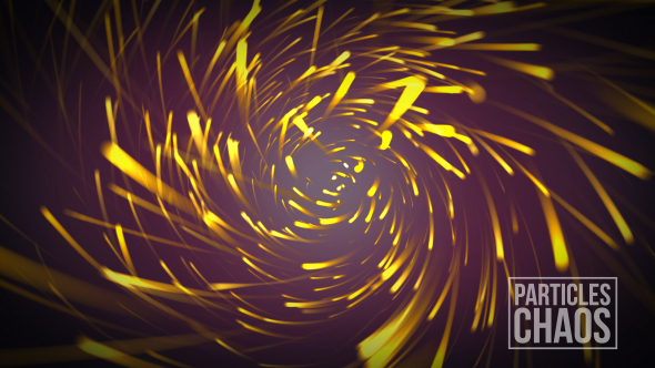 Yellow Particles Chaos Overlay And Background Loop