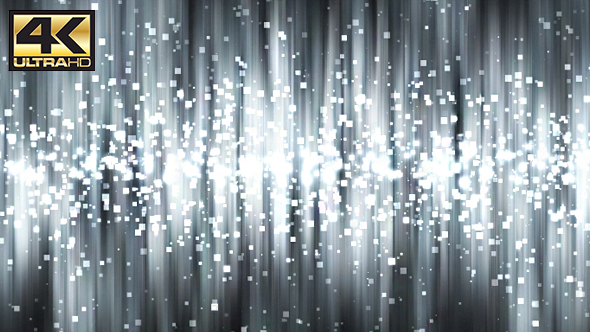 Abstract Silver Square Particles Glitter Polar Lights Background 4K