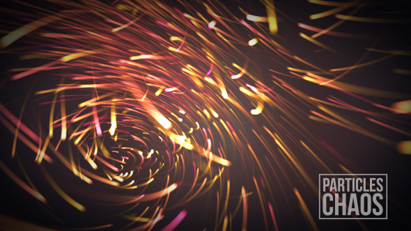 Yellow And Pink Particles Chaos Overlay And Background Loop