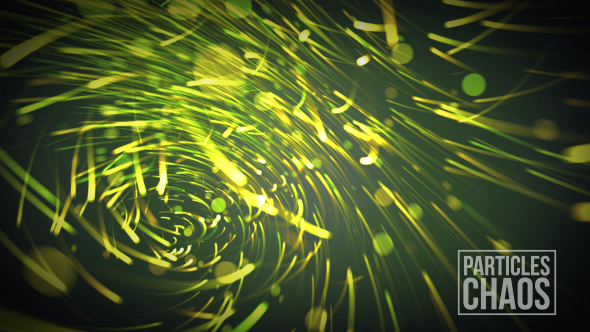 Green Particles Chaos Overlay And Background Loop