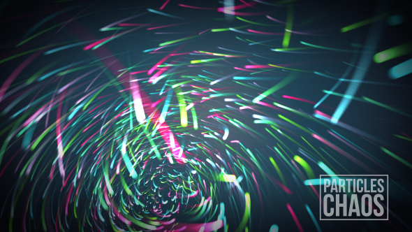 Colorful Particles Chaos Overlay And Background Loop