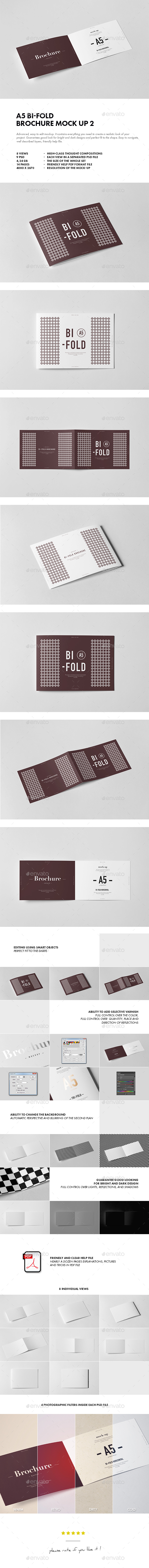 Bi-Fold A5 Horizontal Brochure Mock-up 2 - Brochures Print