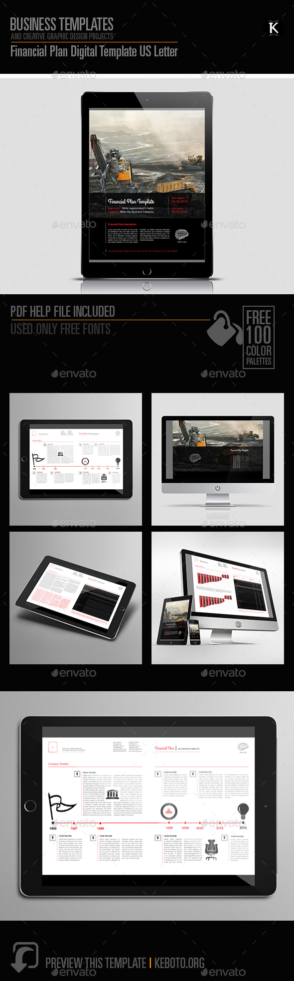 Financial Plan Digital Template US Letter Financial Plan Digital Template US Letter