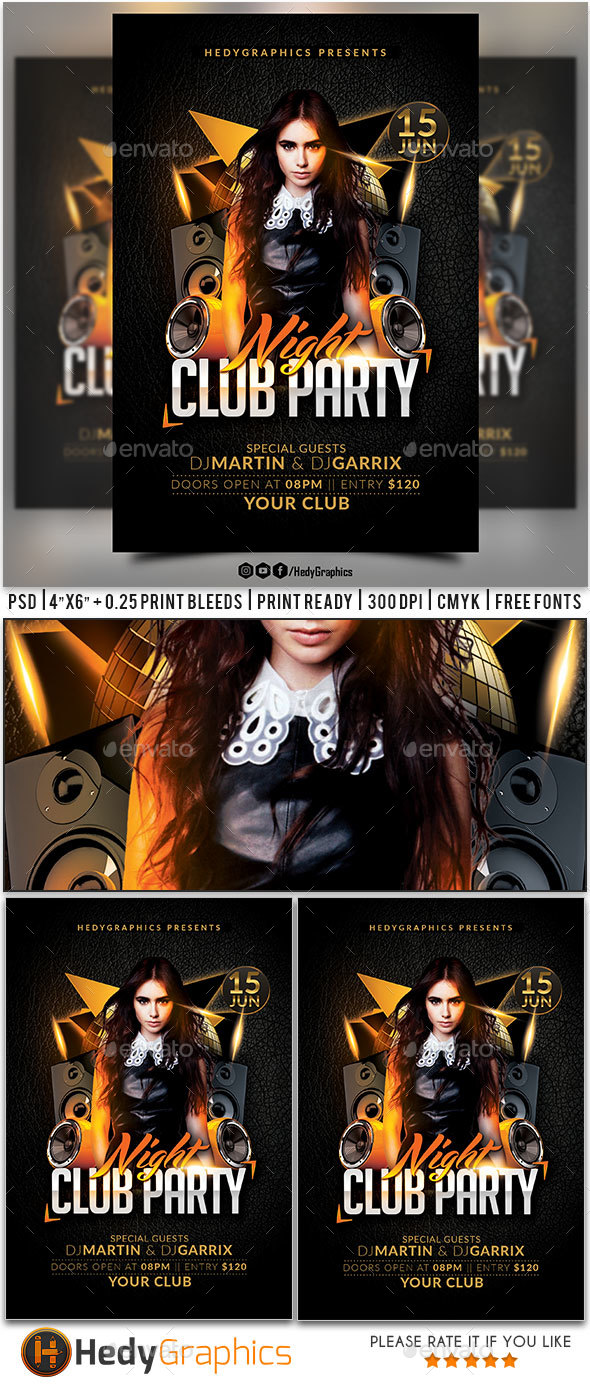 Night Club Party Flyer - Clubs & Parties Events