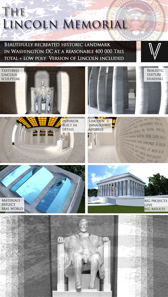 Lincoln Memorial - 3Docean 8918597