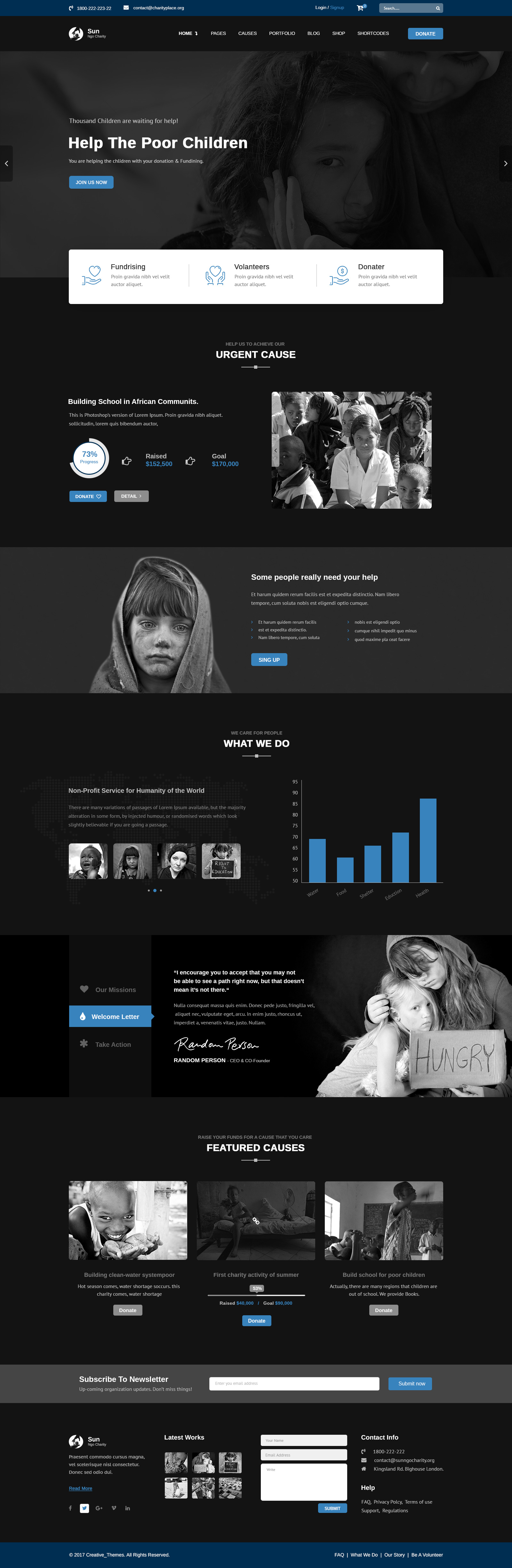 Sun Charity Template For Nonprofit Fundraising And Ngo