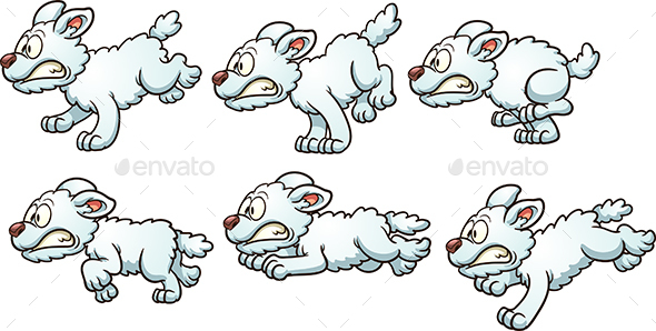 Running Dog - Animals Characters