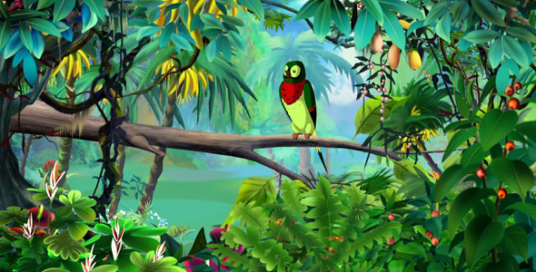 Colorful Parrot in a Jungle UHD alt