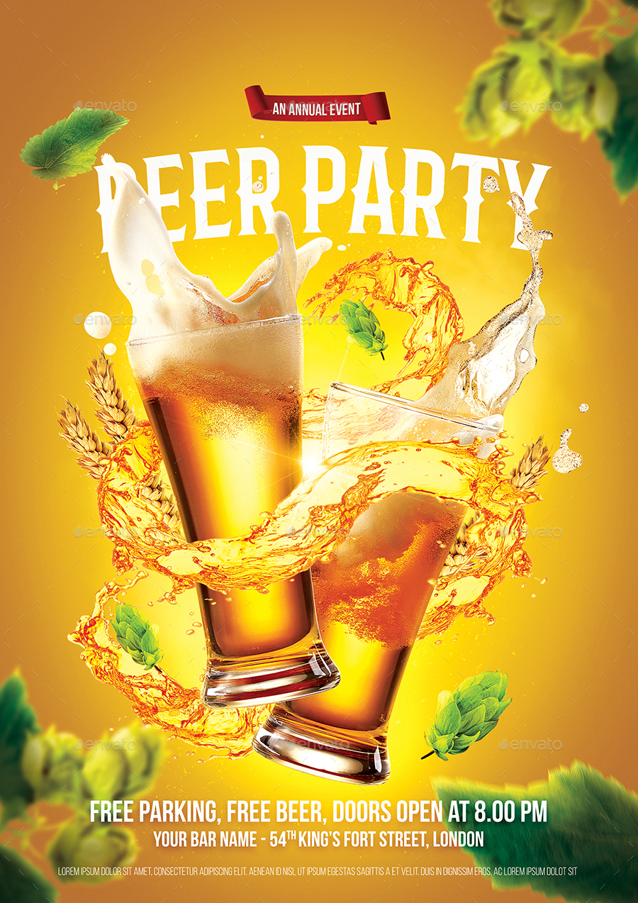 Beer Poster Template Free 