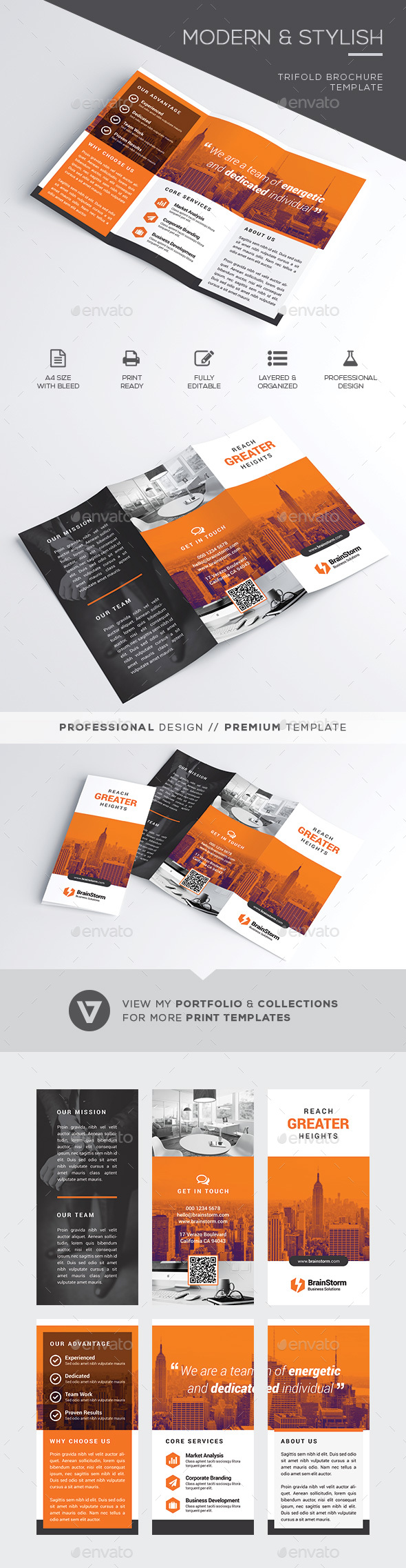 Trifold Brochure Template - Corporate Brochures