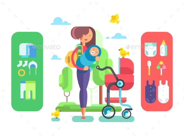 Mother and Baby - People Characters