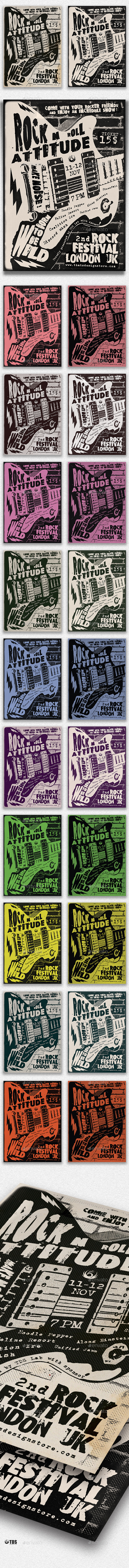 Rock Festival Flyer Template V3 - Concerts Events